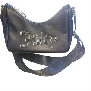 Juicy black crossbody purse W 11" H 5" EUC